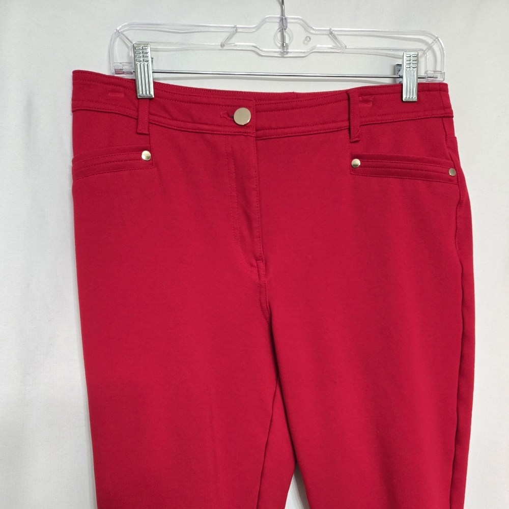 Chico's Red Stretch Ponte Pants